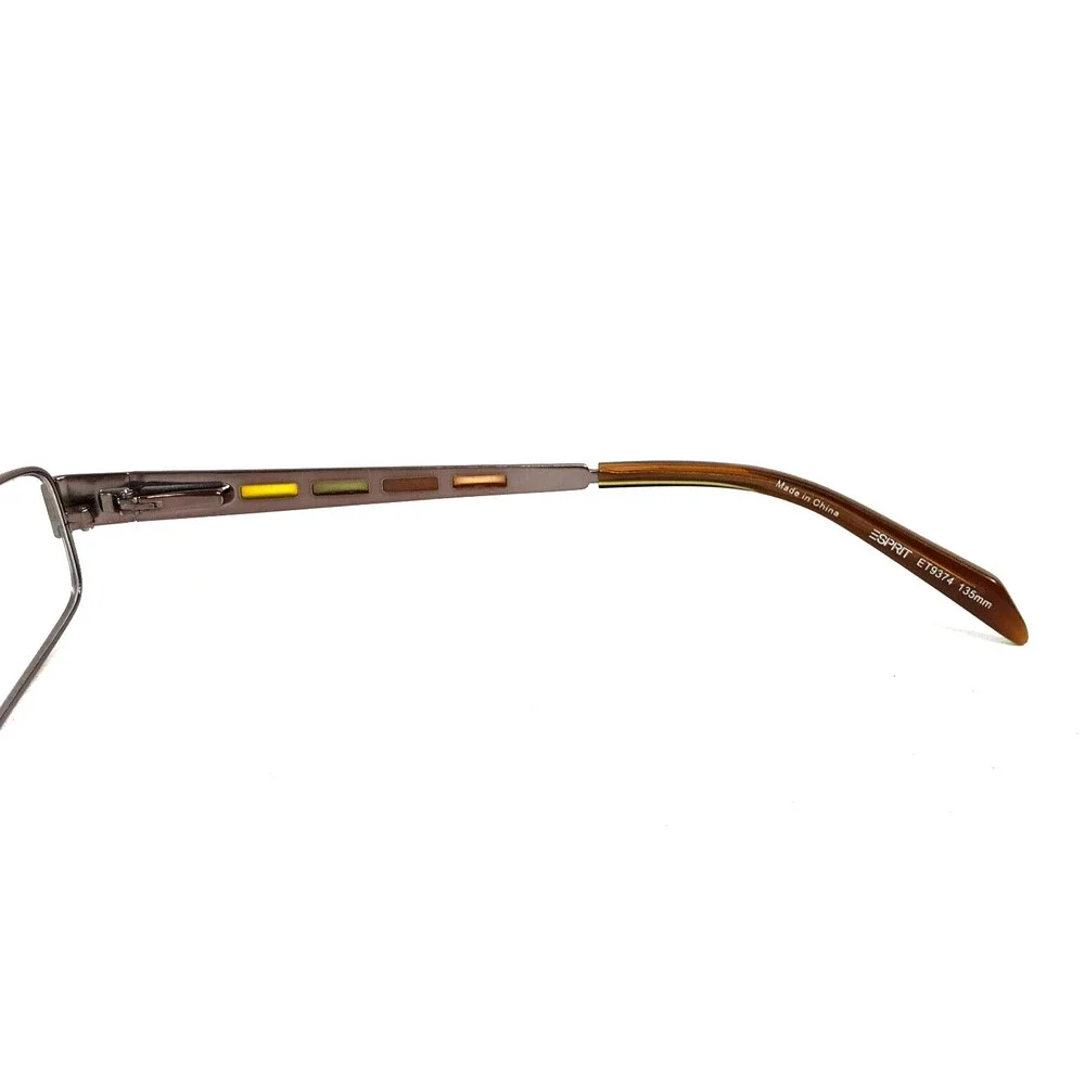 Esprit Eyeglasses Frames ET9374 535 Copper Brown Rectangle Full Rim 52-19-135